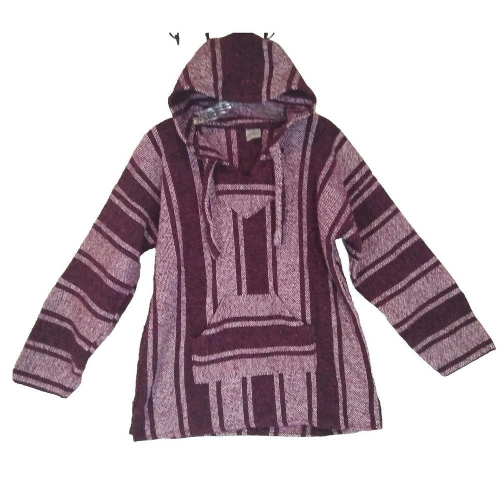 Art-Maz Hoodie Womens Large Knit Sweater Pink & Multicolor Pullover‎ Hoodie